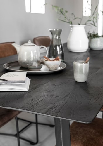 Dining table Shape rectangular black_Detail 1