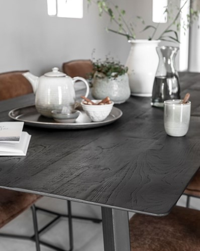 Dining table Shape rectangular black_Detail 2