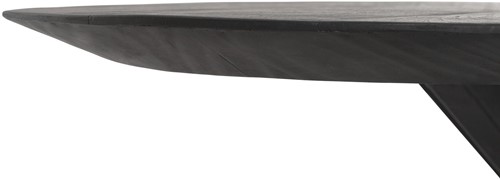 Detail dining table Shape oval BLACK