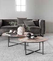CS 605513 + CS 605515 Coffee table round small + large_Sfeer
