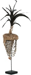 MUST Living Balinese helm met schelpen en veren
