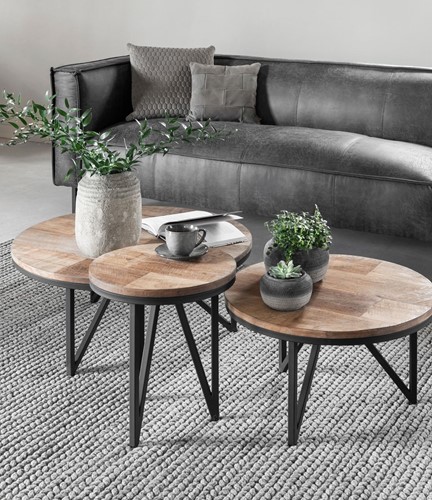 OD 842550 + OD 842552 + OD 842553 Coffee table round small, medium, large_Sfeer