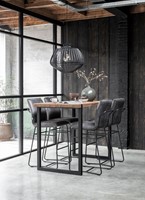 Bar table Beam + Bar chair Delaware charcoal_Sfeer