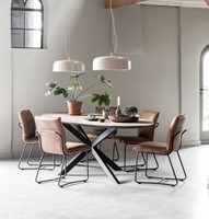 TI 601384 Dining table Shape oval + RI 200014 Side chair Delaware_Sfeer 2