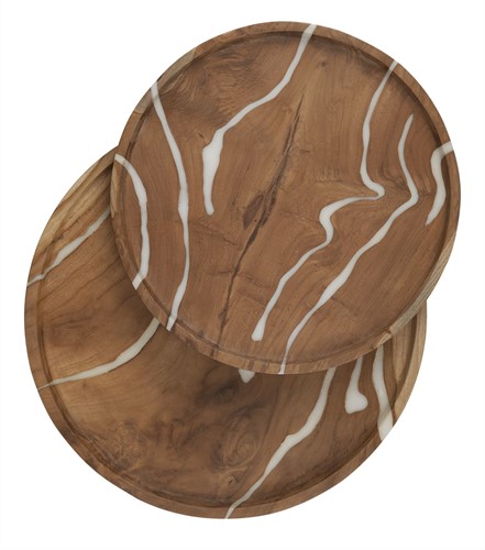 ML 430951 Cream Trays set of 2