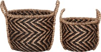 ML 890407 MUST Living round basket XL waterhyacinth set of 2