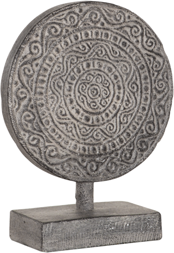 ML 980007 Decorative Circle on stand Old White set of 2