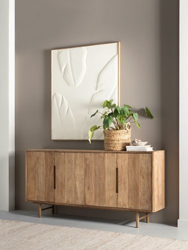 BL 741333 Bliss dresser 4 doors - ML 426589 wall panel Indian banana leafs_sfeer2