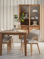 BL 741523 Bliss dining table - BL 741035 Bliss showcase - ML 749015 Blossom dining chair polaris natural_sfeer1
