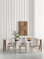 BM 752525 Bliss mortex dining table - ML 749015 Blossom chair natural ML 890929 wall panel Puerto Rico_sfeer1