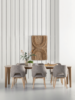 BM 752525 Bliss mortex dining table ML 749016 Blossom dining chair polaris brown - ML 890929 wall panel Puerto rico_sfeer1