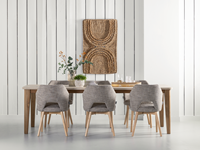 BM 752525 Bliss mortex dining table ML 749016 Blossom dining chair polaris brown - ML 890929 wall panel Puerto rico_sfeer1
