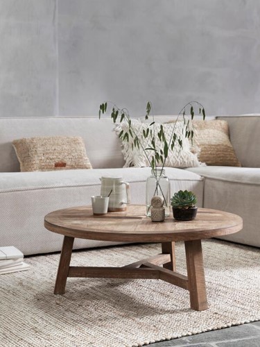 CL 581524 Monastery coffee table round-ML Cliff corner sofa