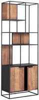 CS 606052: TV wall element bookcase Cosmo, 2 doors, open racks