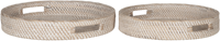 ML 900802 Saint Barths round rattan tray set of 2