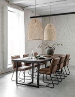 CC 206816 Dining table + RI 200014 Side chair Delaware + ML 890819 Pendant lamp Es Pujols_Sfeer