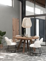 CL 583770 Tradition dining table-ML 749413 Vista arm chair Boucle natural-ML Punta Rasa