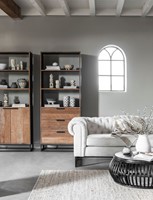 CS 605004 + CS 605005 Bookcase Cosmo + ML 751940 Sofa Revolution + ML 252536 Coffee table Positano_Sfeer 3