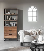 CS 605005 Bookcase Cosmo + ML 751940 Sofa Revolution + ML 252536 Coffee table Positano_Sfeer