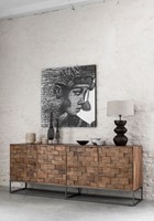 ML 310142 Sideboard Blockx - ML 904003 Balinese girl Komang - ML 833135 Table lamp Bubble black_Sf 1