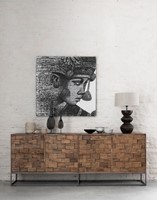 ML 310142 Sideboard Blockx - ML 904003 Balinese girl Komang - ML 833135 Table lamp Bubble black_Sf 2