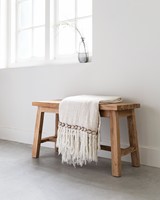 ML 456040 Bench Trinity Natural | ML 530902 Plaid Cover_Sfeer