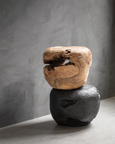 Coffee tables Ball Natural & Black_Sfeer