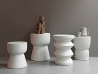 MUST Living stools Motto, Fluted & Zig Zag White_Sfeer 1
