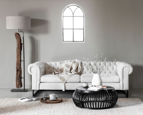 ML 751940 Sofa Revolution + ML 252536 Coffee table Positano + ML 833551 Floorlamp Contemporary_Sfeer