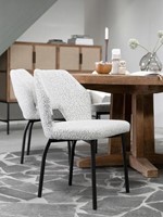 ML 749514 Bloom side chair Boucle light grey-CL 582761 Castello dining table
