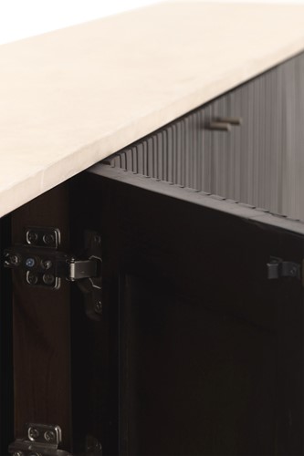 MR Maroon (hanging) TV stand detail