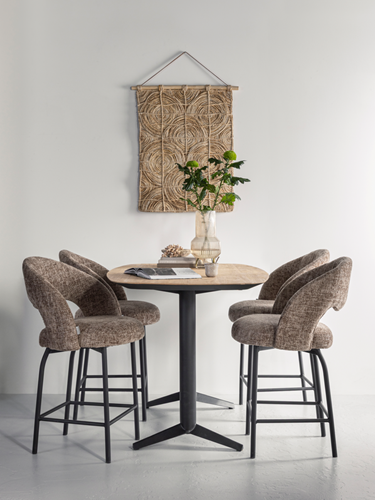 SO 250782 Soho counter table natural - ML 749824 Arca counter chair glossy brown - ML 890923 round & round_sfeer1