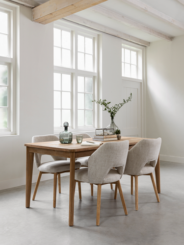 AP 461731 Apollo dining table 170 cm - ML 749015 blossom dining chair polaris natural_sf2