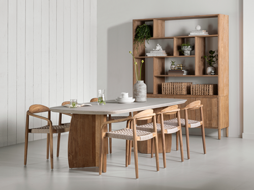 NO 912046 Nova dining table ML 260802 Santiago dining chair AP 461046 Apollo bookcase_sf3v